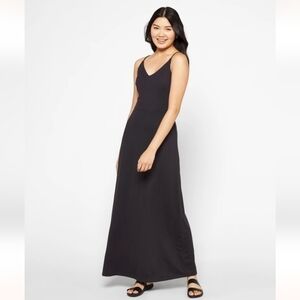 NWT Market & Spruce Elegant Black Sleeveless strappy Maxi Dress
